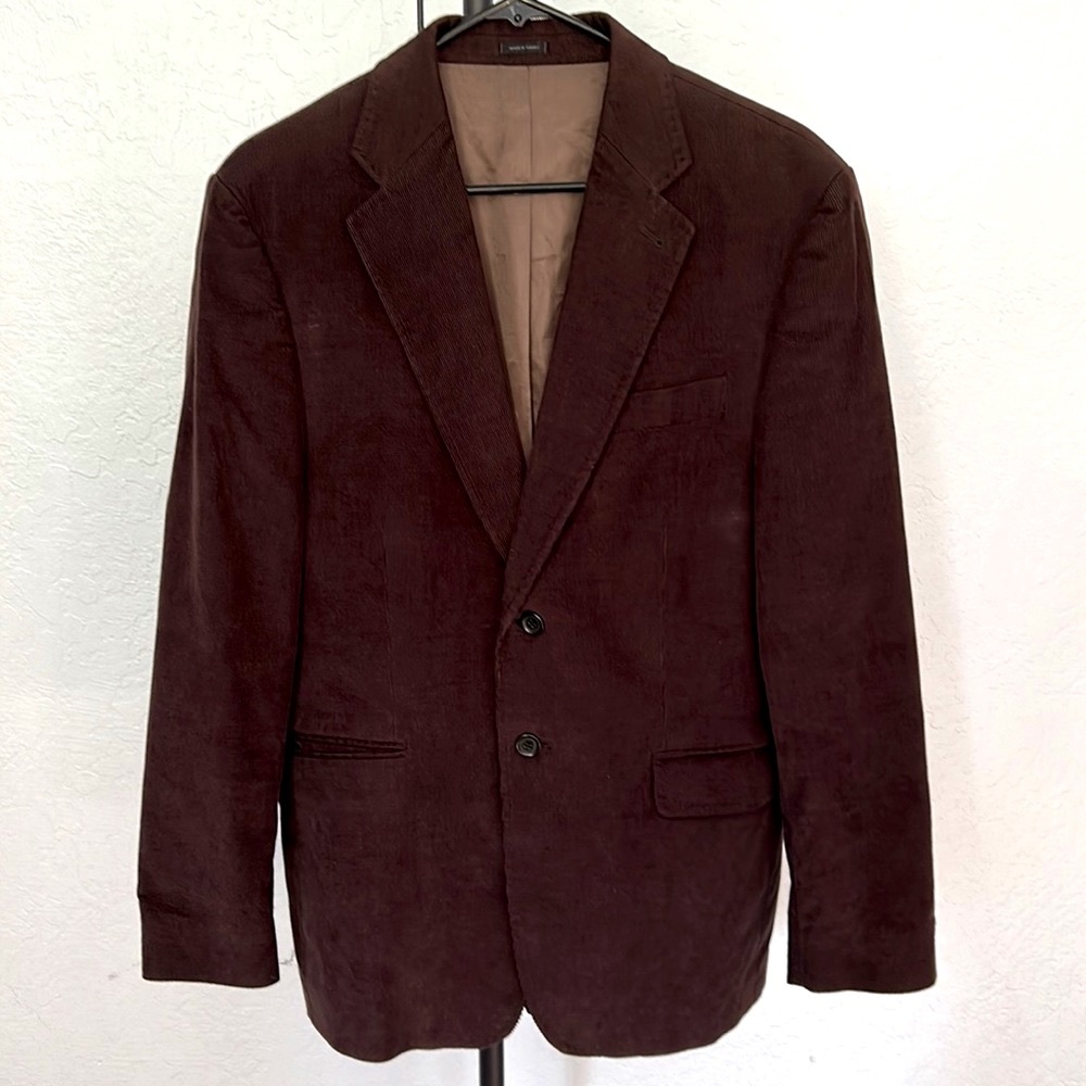 Express Brown Corduroy Men Suit Jacket